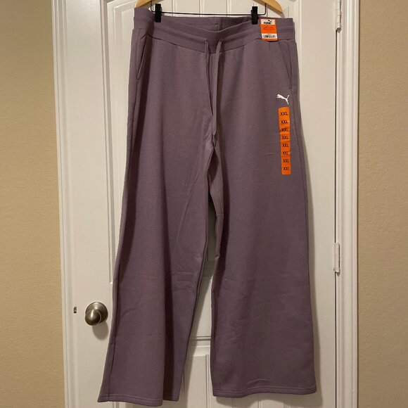 Puma Pants - PUMA Ladies Fleece Straight Leg Pant Purple